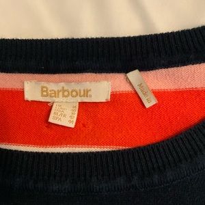 Barbour sweater made in Italy UK size 14, US 1o. Colorful striped sweater